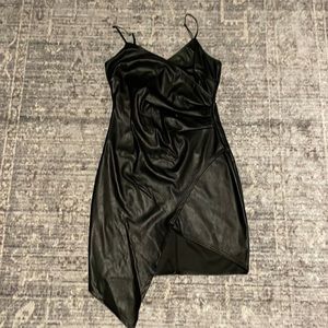 Faux leather dress